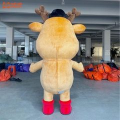 Mascot Hơi Tuần Lộc Đeo Nơ