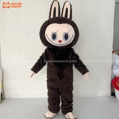 Mascot Labubu Màu Nâu Sẫm
