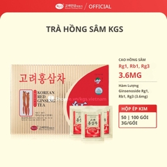 Hộp 100 Gói Trà hồng sâm KGS - 300g (3g / gói)