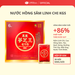 Hộp 30 Gói Nước Hồng Sâm Linh Chi KGS 1500ml (50ml/ gói)
