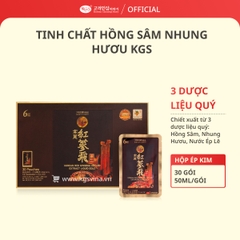 Hộp 30 gói Tinh Chất Hồng Sâm Nhung Hươu Hàn Quốc KGS 1500ml (50ml/ gói)