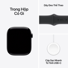 Apple Watch Series 10 46mm (GPS) Viền Nhôm Dây Cao Su Size S/M | Chính hãng Apple Việt Nam