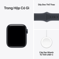 Apple Watch SE 3 44mm (5G) Viền Nhôm Dây Cao Su Size S/M | Chính hãng Apple Việt Nam
