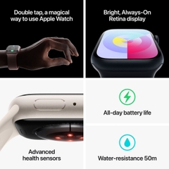 Apple Watch Series 9 41mm (GPS) viền nhôm dây cao su | Chính hãng Apple Việt Nam