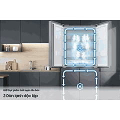 RF4000TM French Door Refrigerators with Non-Plumbing Water Dispenser RF48A4010B4/SV