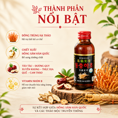 Nước Uống Vị Đông Trùng Đông A Hàn Quốc Hộp 10 Chai x 100ml