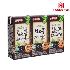 Sữa Đậu Đen Óc Chó Hạnh Nhân Hàn Quốc Thùng 24 hộp x 190ml