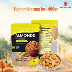 Hạnh Nhân Rang Bơ Premium Almonds Nuts Talk Túi 400g