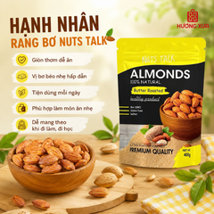 Hạnh Nhân Rang Bơ Premium Almonds Nuts Talk Túi 400g