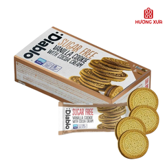 Bánh Quy Không Đường Vỏ Socola Kẹp Kem Vị Vani Diablo 176g