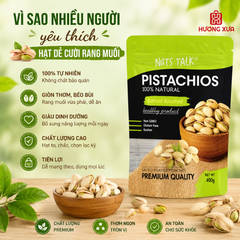 Hạt Dẻ Cười Rang Muối Premium Pistachios Nuts Talk Túi 400g