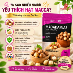 Hạt Macca Premium Macadamias Nuts Talk Túi 500g