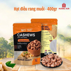 Hạt Điều Rang Muối Premium Cashews Nuts Talk Túi 400g