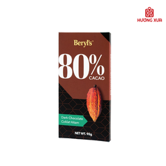 Socola Đắng Không Đường Beryl’s 70% – 80% – 99% Cacao Thanh 90g