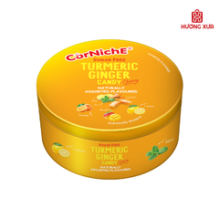 Kẹo Gừng Nghệ Không Đường Hỗn Hợp Corniche Hộp Sắt 50g