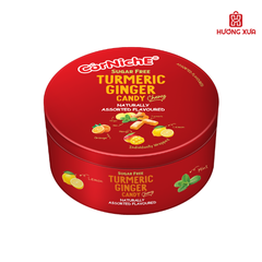 Kẹo Gừng Nghệ Không Đường Hỗn Hợp Corniche Hộp Sắt 50g