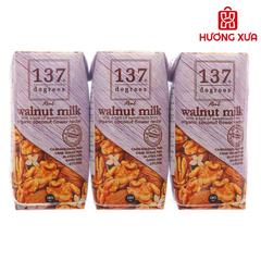 Lốc 3 hộp sữa hạt óc chó 137 Degrees truyền thống 180ml