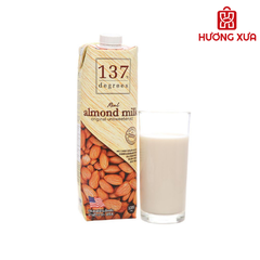 Sữa hạnh nhân không đường 137 Degrees nguyên chất 1 lít