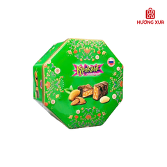 Kẹo Đậu Phộng Rang Với Hạnh Nhân Phủ Sô cô la KrokaHT HT Bát Giác 180g 
