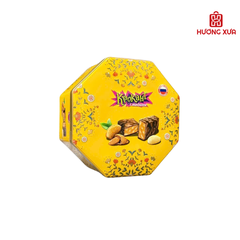 Kẹo Đậu Phộng Rang Với Hạnh Nhân Phủ Sô cô la KrokaHT HT Bát Giác 180g 