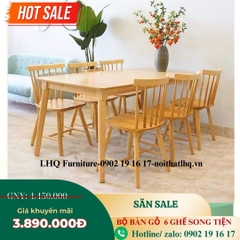 Bộ Bàn Ăn 6 Ghế Song Tiện – Sự Lựa Chọn Cho Phòng Ăn Rộng