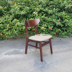 Ghế Gỗ Mango – Ghế Gỗ Cao Su Tự Nhiên Thiết Kế Lưng Mặt Trăng Hiện Đại