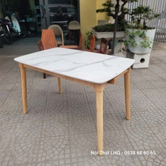 Bộ bàn ăn 4 ghế Song Tiện – Bàn giả đá 1m2