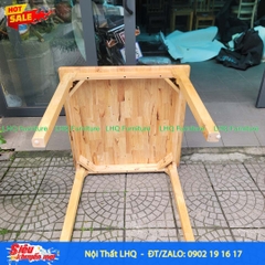 Bàn ăn, bàn cafe chân vuông 80x80x75, Gỗ tự nhiên, Giá rẻ
