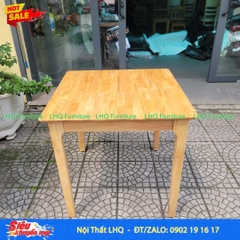 Bàn ăn, bàn cafe chân vuông 80x80x75, Gỗ tự nhiên, Giá rẻ