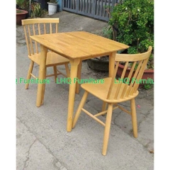 Bộ Bàn Ăn Chân Tròn D80 - 2 Ghế Song Tiện