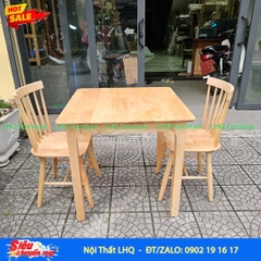 Bộ Bàn Ăn Chân Tròn D80 - 2 Ghế Song Tiện