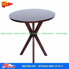 Bàn Cafe, Bàn Ăn Chân Chụm, Gỗ Cao Su, Màu Tự Nhiên Và Walnut