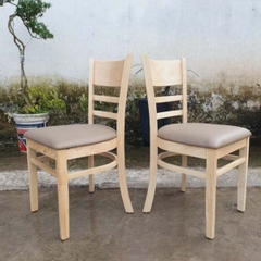 Ghế bàn ăn Cabin, gỗ cao su, mặt nệm và gỗ, bảo hành mọt.