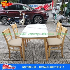 Bộ Bàn Ăn 4 Ghế Cabin Monstar, Mặt Bàn Gỗ MDF Chất Lượng Cao