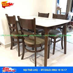 Bộ Bàn Ăn 4 Ghế Cabin Monstar, Mặt Bàn Gỗ MDF Chất Lượng Cao