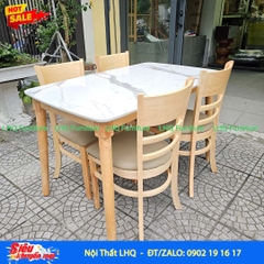 Bộ Bàn Ăn 4 Ghế Cabin Monstar, Mặt Bàn Gỗ MDF Chất Lượng Cao