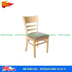 Ghế bàn ăn Cabin, gỗ cao su, mặt nệm và gỗ, bảo hành mọt.