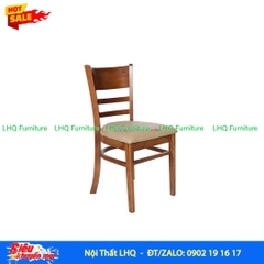 Ghế bàn ăn Cabin, gỗ cao su, mặt nệm và gỗ, bảo hành mọt.