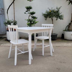 Bộ Bàn Ăn Chân Tròn D80 - 2 Ghế Song Tiện