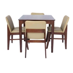 Bộ bàn ăn đẹp, 4 ghế Obama cao cấp, Gỗ cao su, Giá đang ưu đãi, LHQ Furniture cung cấp