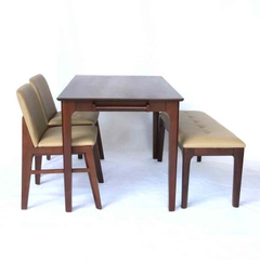 Bộ Bàn Ăn 2 Ghế Obama Kết Hợp Ghế Bench