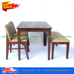 Bộ Bàn Ăn 2 Ghế Obama Kết Hợp Ghế Bench