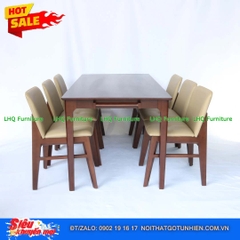 Bộ bàn ăn đẹp, 4 ghế Obama cao cấp, Gỗ cao su, Giá đang ưu đãi, LHQ Furniture cung cấp
