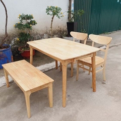 Bộ bàn ăn 2 ghế Cabin Panda 1 bench - Giải pháp tối ưu cho không gian nhỏ