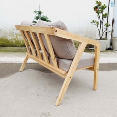 Ghế sofa đôi Nakata, Gỗ cao su tự nhiên, Thiết kế tháo ráp
