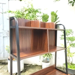 Bàn Học Liền Giá Sách 1m2: Khung Sắt Sơn Tĩnh Điện, Kết Hợp Gỗ MDF Chống Trầy, Noithatlhq