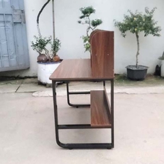 Bàn giá sách 1m2, Khung sắt chữ U, Gỗ MDF chống trầy, Tháo lắp tiện lợi, Giá rẻ