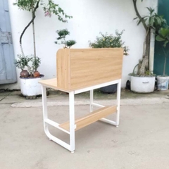 Bàn giá sách 1m2, Khung sắt chữ U, Gỗ MDF chống trầy, Tháo lắp tiện lợi, Giá rẻ