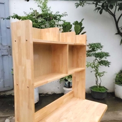 Bàn học liền giá sách 1m2, Gỗ cao su loại 1, Chất lượng cao, giá rẻ, NoithatLHQ