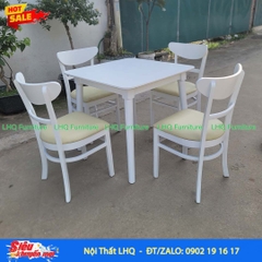 Bộ bàn ăn vuông 80 4 ghế Cabin Panda - Lựa chọn hoàn hảo cho không gian nhỏ
